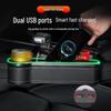 Multifunktionaler Autositz-Lücken-Organizer mit USB-Ladefunktion und Umgebungslicht