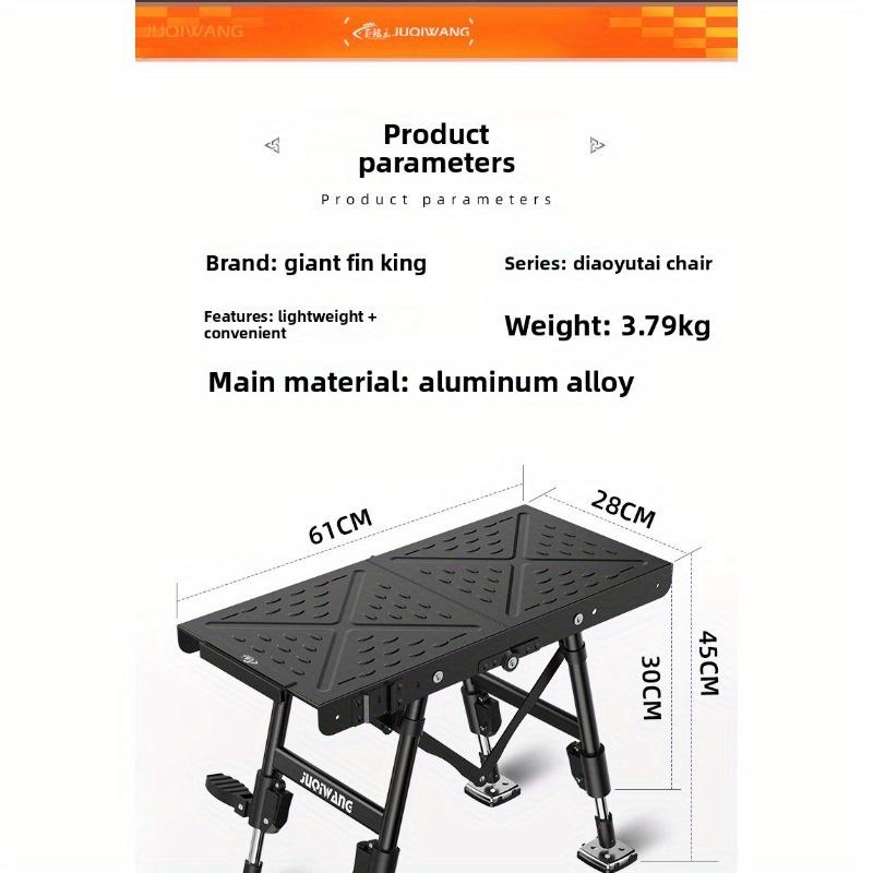 2025 Nova Plataforma de Pesca Multifuncional Telescópica Dobrável Ultraleve de Liga de Alumínio Espessada Pequeno Suporte de Pesca