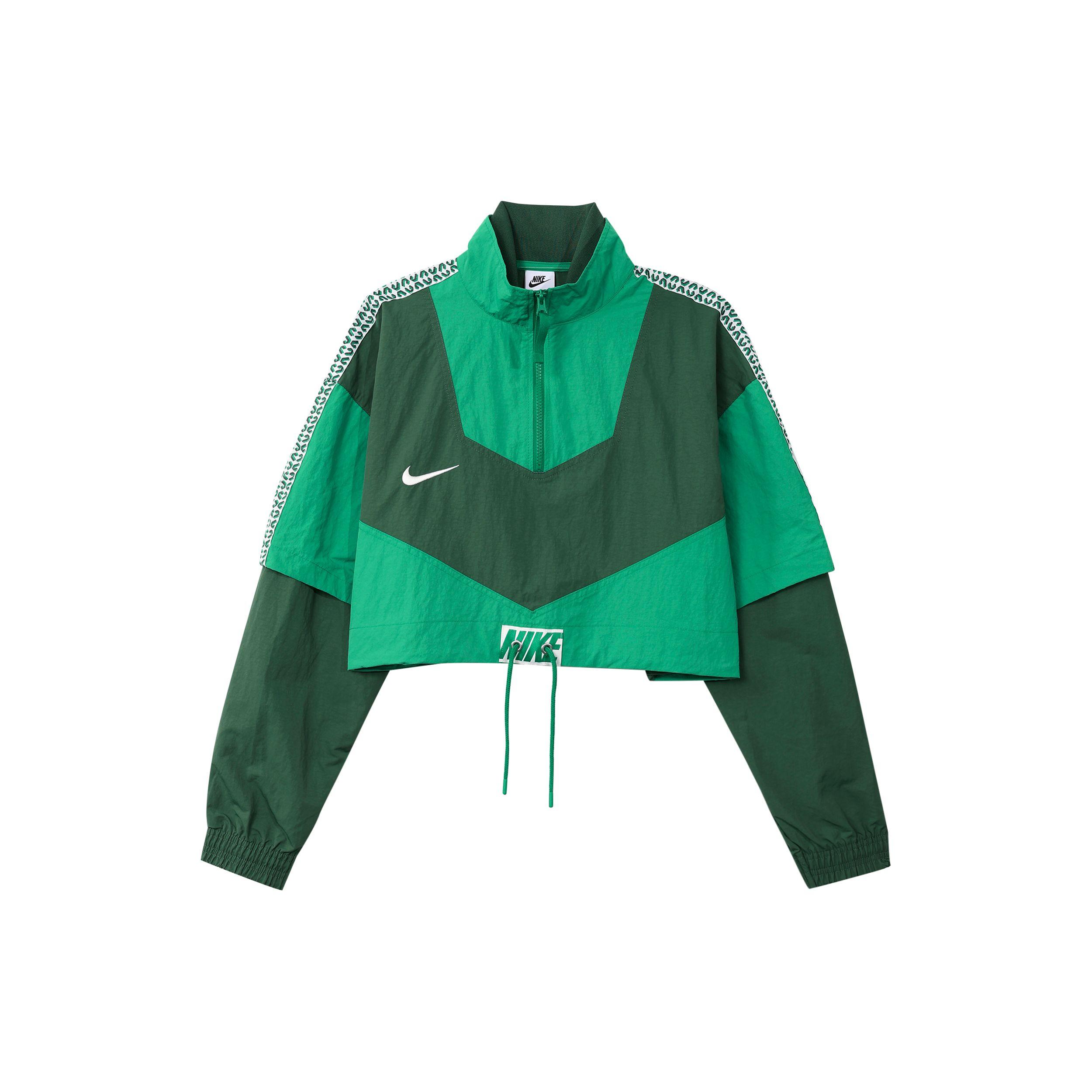 Nike Sportswear Women s NSW Crop Track Jacket Dark Green FB8373-323 XL