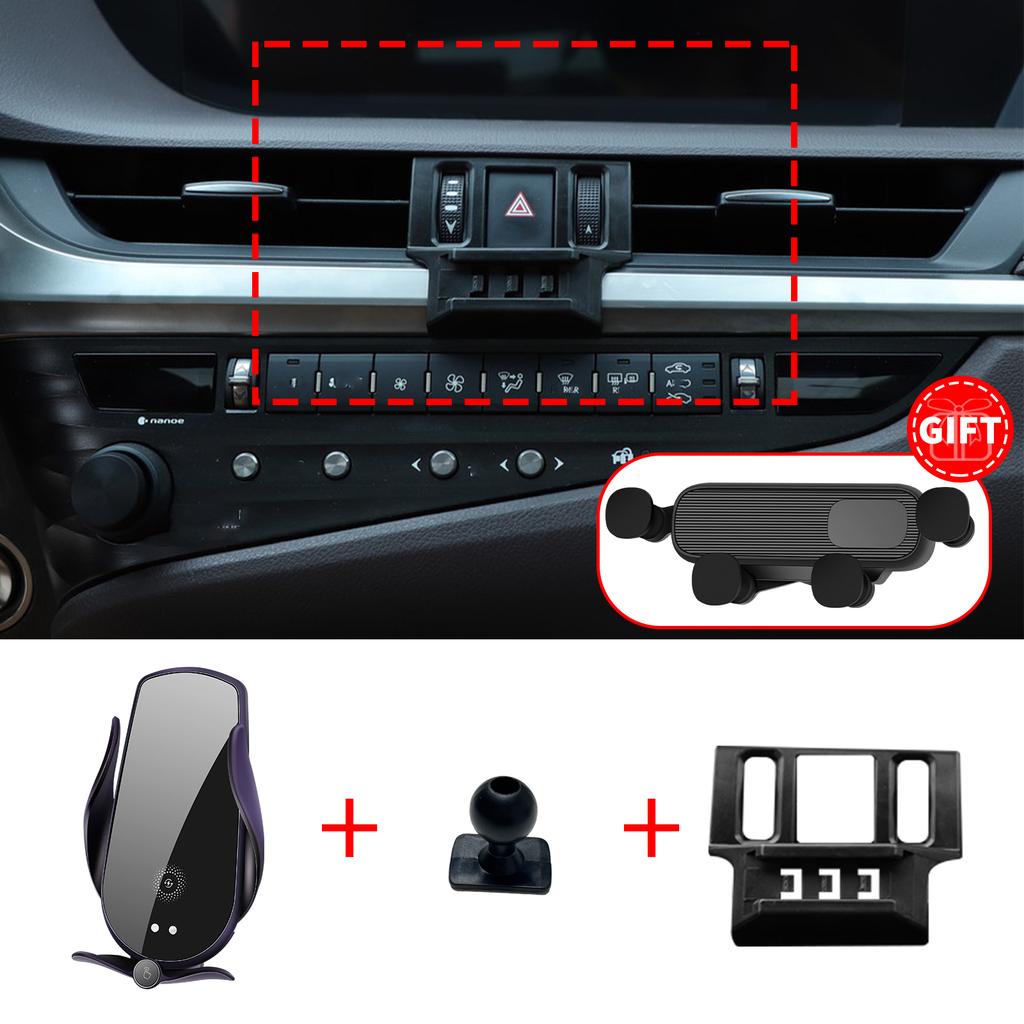 Custom Phone Holder for Lexus ES 200 300H 250 350 2018 2019 2020, Dashboard Screen Base, No Drill for Car