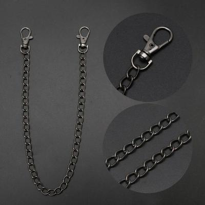 16" Punk Gürtel Geldbörsenkette Hüft Hosenkette Taschen Kette mit Schlüsselring für Hosen Gürtel Jeans Geldbörsen Schlüssel Schmuck Unisex