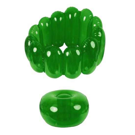 Inflatable Sofa Chair Transparent Leak-Proof PVC 250 Lbs Capacity Portable Indoor Living Room