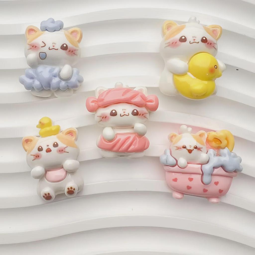 Roztomilé koťátko bublinková koupel kreslená sponka do vlasů DIY pryskyřičné doplňky