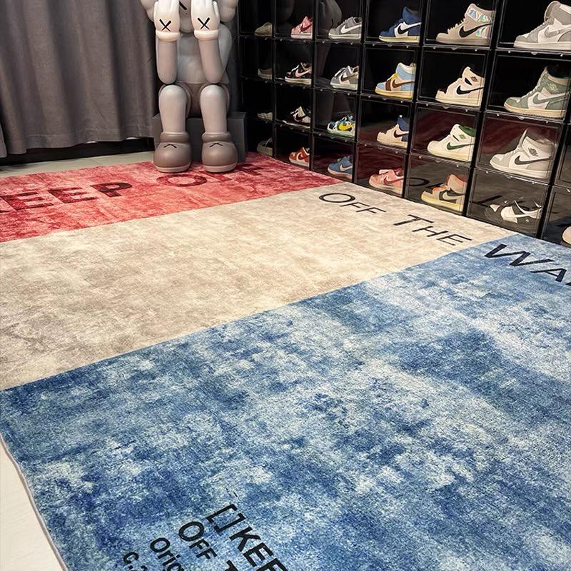 VIKAMA Fashion Carpet Bedroom Living Room Trend Personality Creative Boys Apartment Shoe Wall Bedside Dirty Mat Home Decoration