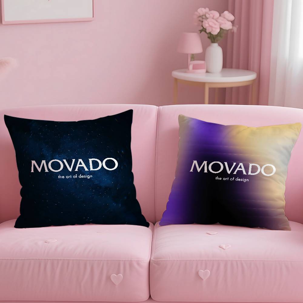 Brand M-movado-S Pillow Case Comfort Sofa Bed Silky elegant Invisible zipper Custom Decorative cushion cover