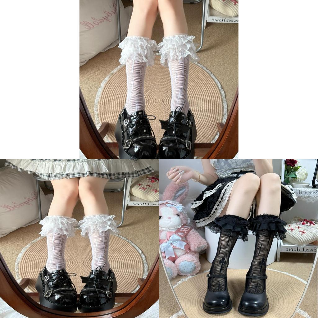 Elegant Lace Cross Stockings For Women With Frictionresistant Nylon Material For Spring And Winter Fashion