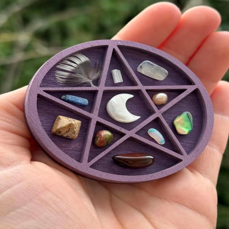 Multicolor Miniature Trinket Shelf Variety Grids Moon Mushroom Dollhouse Shelf Compartments