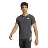 Adidas Adizero Running Short Sleeve T-Shirt, JOM26, Men's, Black (JF3473)