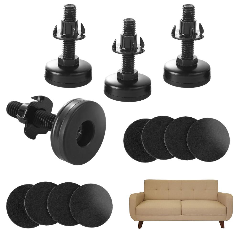 

Duty with T- Nut Kit Thread Floor Protector Cabinet Corner Bracket Table Legs Furniture Levelers black-4pcs чорний