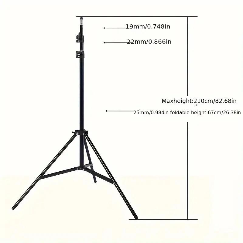Metal Aluminum Alloy Portable Photography Tripod Light Stand with 1 4 Screw for LED Ring Light Softbox Phone Camera
