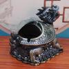 Vintage Creative Personality Auspicious Metal -drop Dragon Turtle Windproof with Lid Anti-flying Ash Large Ashtray
