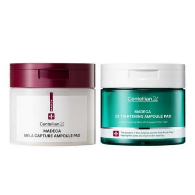 Madeca Dark Spot & Firming Ampoule Pad Set (Mela Capture Ampoule Pad 60 Pads + Tightening Ampoule Pad 60 Pads) – 2 Pack