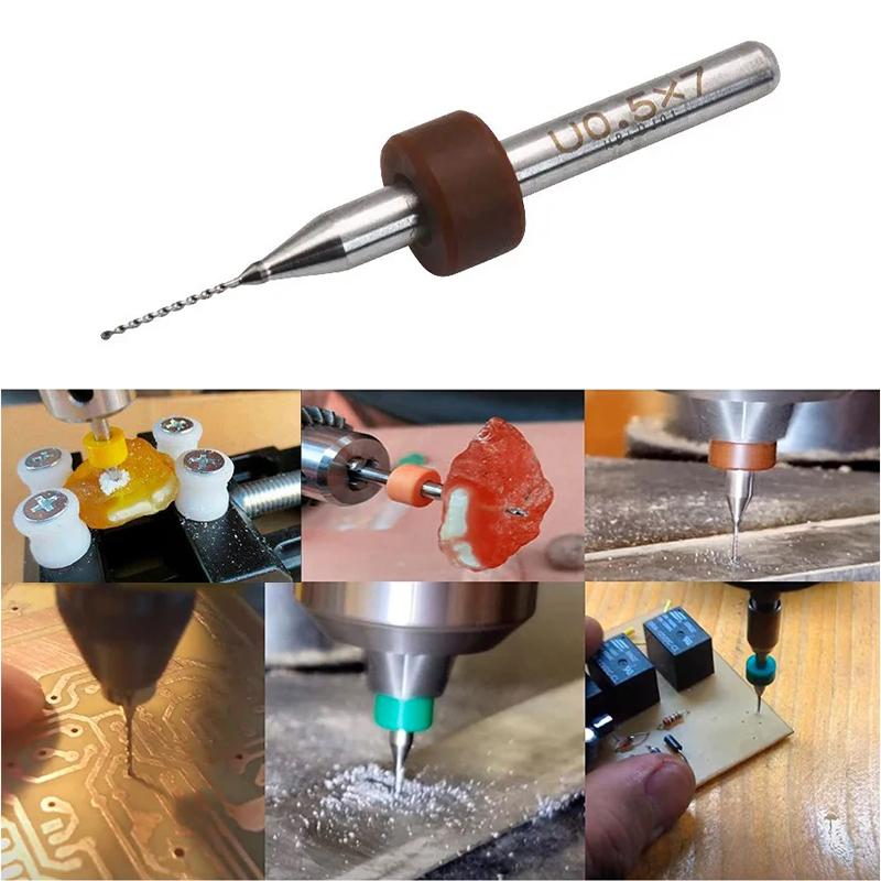 Sada vrtáků na PCB 0,5 mm-0,9 mm Karbidové mikro vrtáky Stopka 1/8'' Nástroj pro vrtání děr pro CNC gravírování PCB obvodových desek