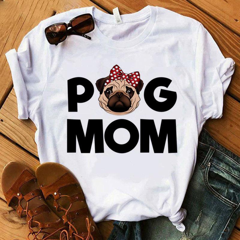 Casual Kawaii Animal Cartoon Cat Dog Graphic Womens T-Shirt 90S Summer Shirts Short Sleeve Loose White Blouse O-Neck Female Tops
