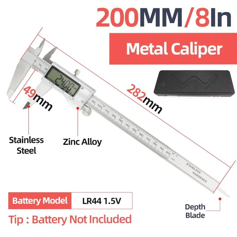 Vernier Caliper Professional Pachymeter Carpentry Tools Measuring Tool Micrometer Ruler Stainless Steel Pachometer Dial Caliper