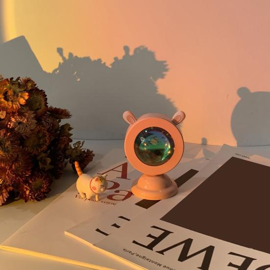 Projector Night Light Multi-purpose High Transmittance Adorable Sunset Background Projection Atmosphere Lamp for Bedroom