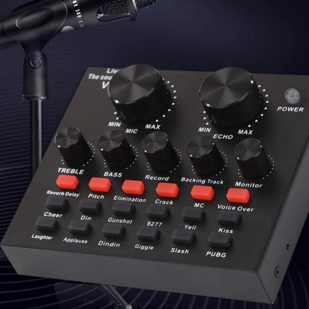 Studio Record V8 Sound Card Audio Mixer External Sound Card Convenient Mic Sound Card  PC Computer