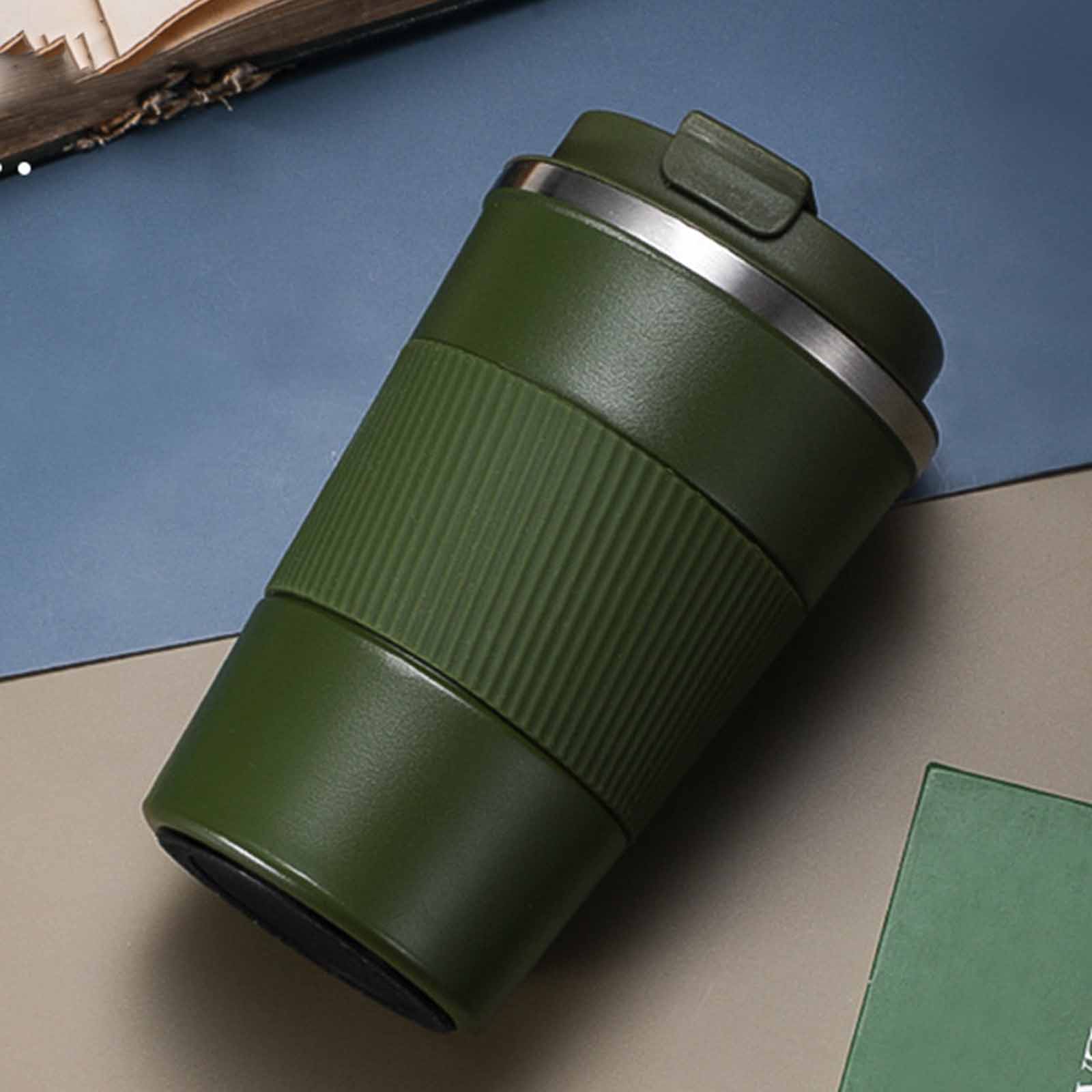 

Fashionable Outdoor Sports Coffee Cup , 304 Stainless Steel Tumbler with Silicone Insulated Layer, Reusable Leakproof Travel Mug for Fitness S