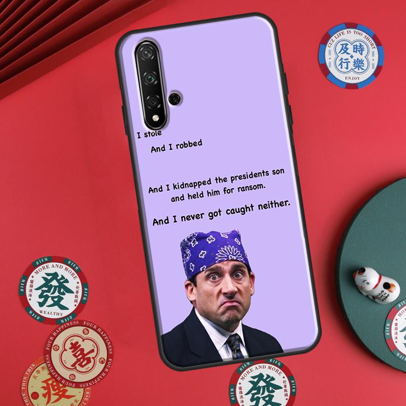 

The Office Prison Mike For Huawei P20 P40 P30 Lite P60 Pro Nova 12s 11i 12i 10 9 SE 5T Y91 Y90 Y60 Y70 Y72 Y61 Case Nova 10 SE