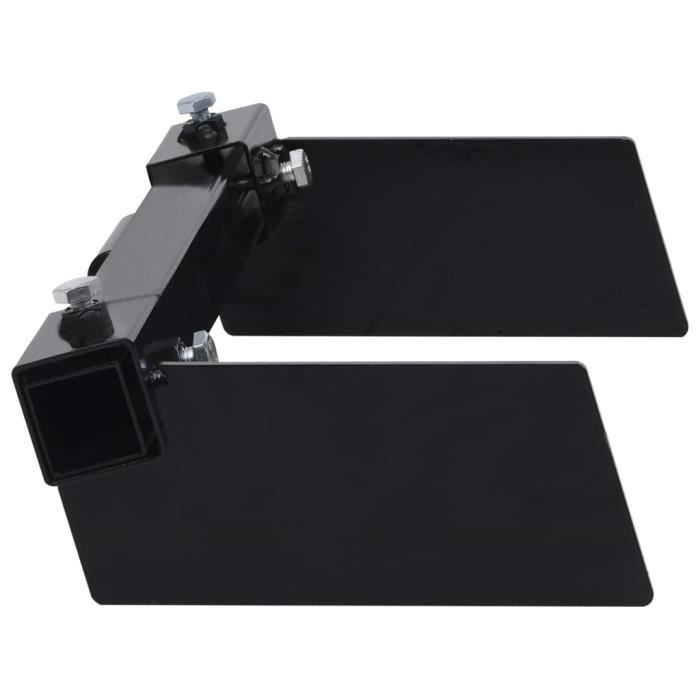 VidaXL Adaptateur de chasse-neige pour tondeuse à gazon Noir