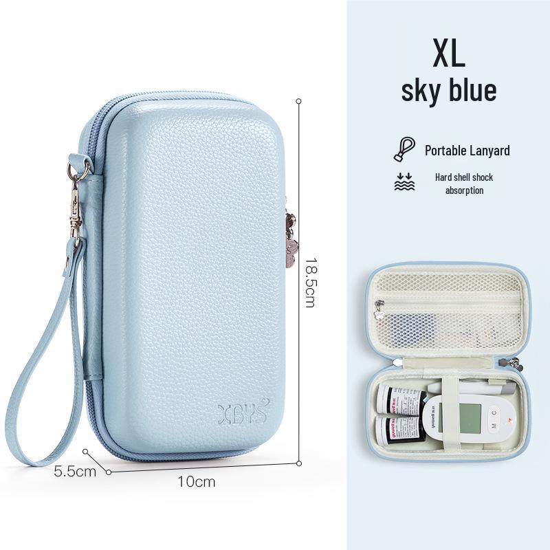 Portable Sugar Meter Storage Pouch for Roche, Sannuo, Yuyue, and Ou Blood Glucose Meters