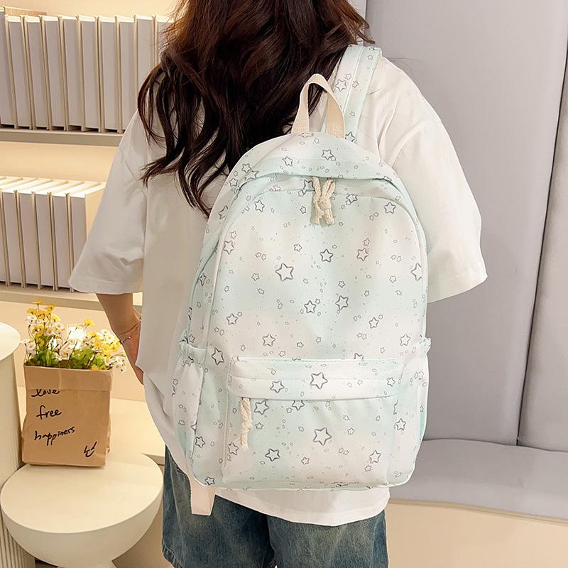 Ladies  Backpack Backpack Cute Backpack Star Schoolbag Casual Bag University Student Backpack, Graffiti Backpack