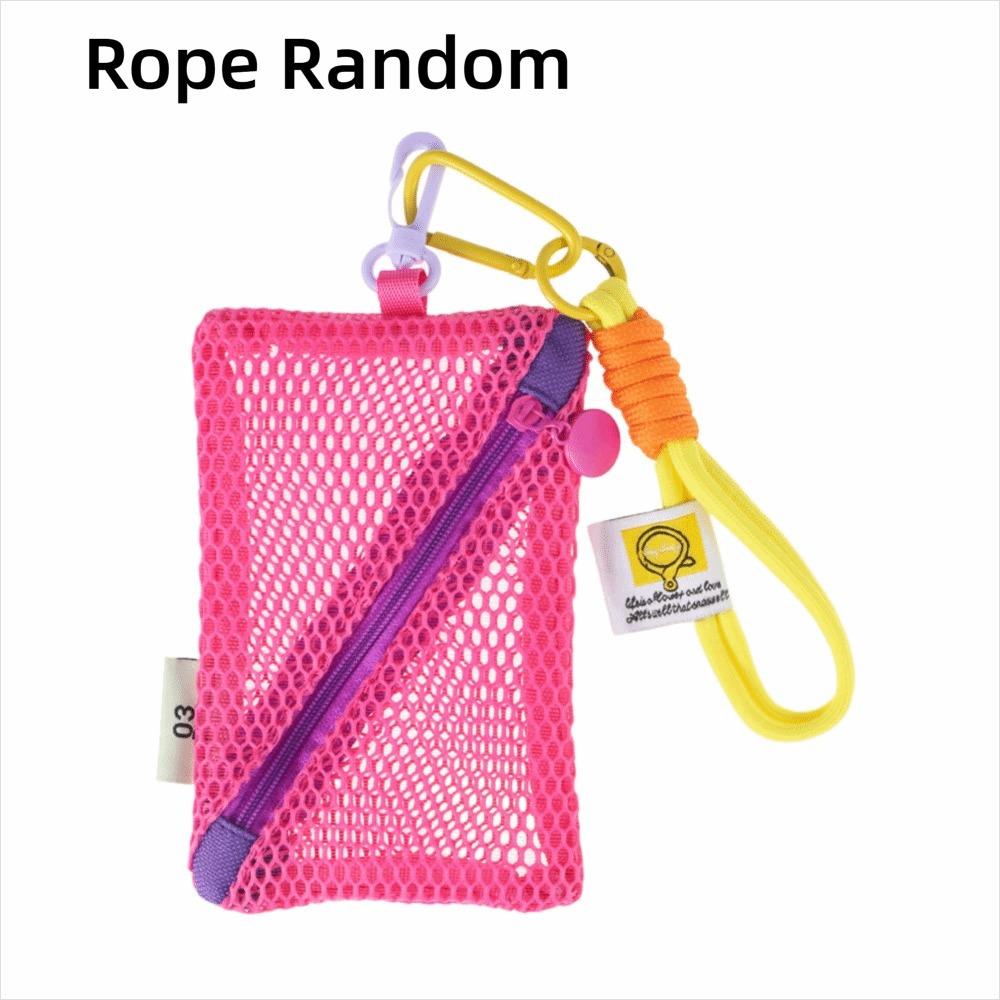 Portable Mesh Cosmetic Bag Dopamine Color Storage Makeup Case Women Mesh Toiletry Storage Pouch Organizer