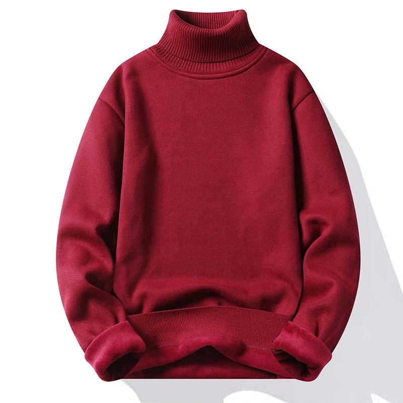 Autumn Winter Men's Turtleneck Sweater Men's Knitting Pullovers Rollneck Knitted Sweater Warm Men Jumper Slim Fit Casual Sweater