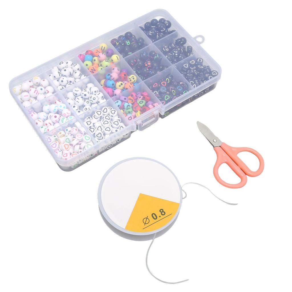 Children Letter Beads Set Acrylic Alphabet Number Beads for Bracelets Necklaces DIY Decoration Gift