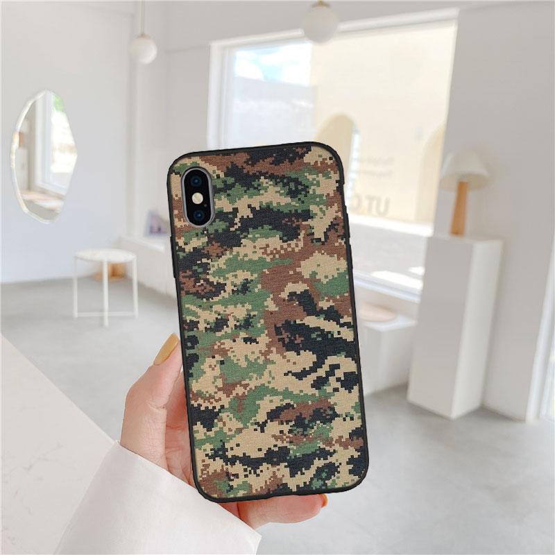 LO18 Camouflage Soft Shell Phone Case for Samsung Galaxy S20 S21 S22 Ultra FE + Plus A21S A22 A24 A25 A26 A30 A30S A31