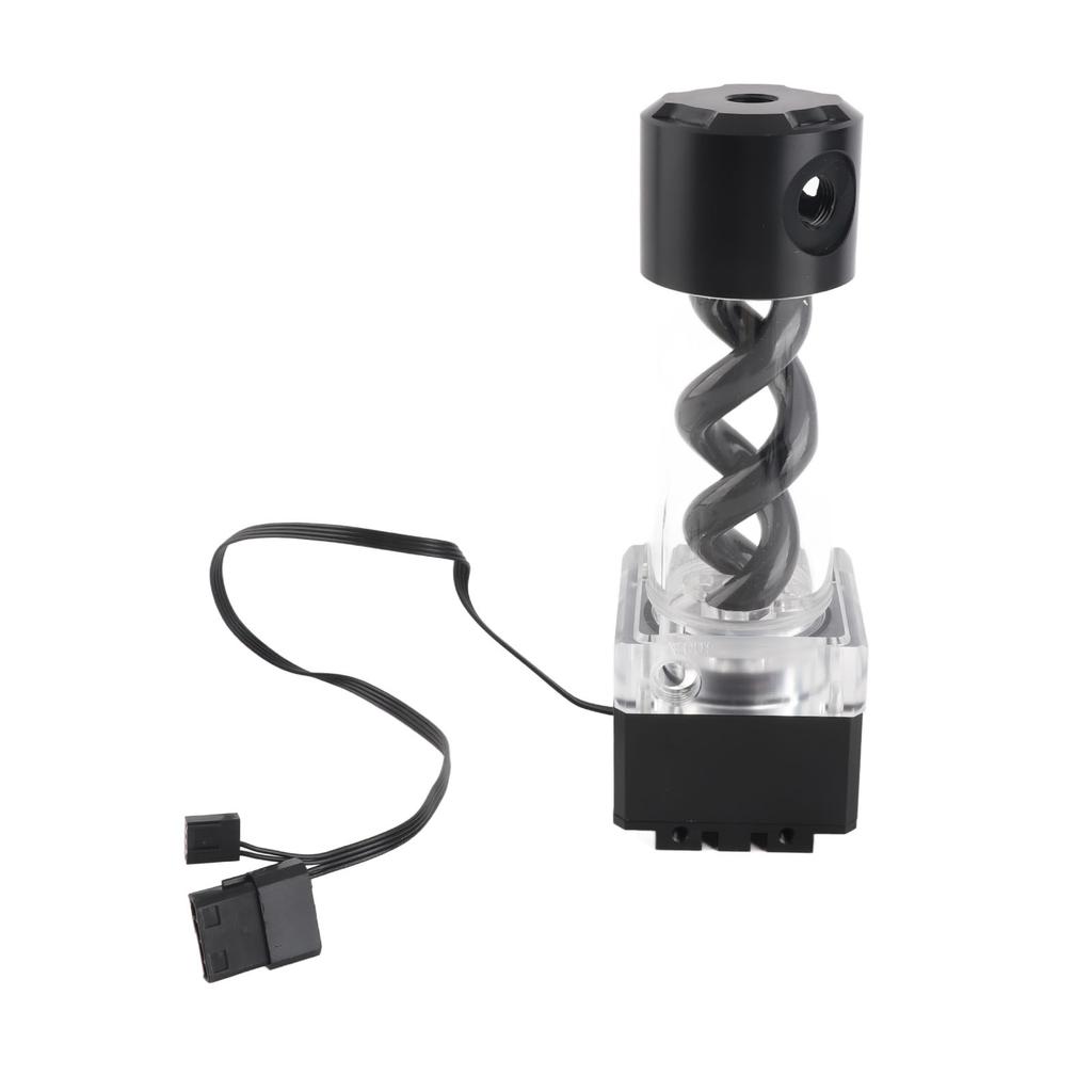 Aluminiumanode PMMA Computer Wasserkühlung T Virus Integriertes Wasserpumpenset(Schwarz )