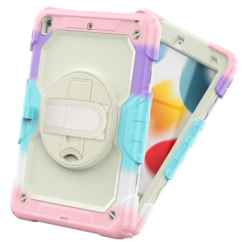 IPad 9th 10.2 Case 7/8th Gen Cover Camo SiliconePC Shockproof Sleeve With Wrist Strap