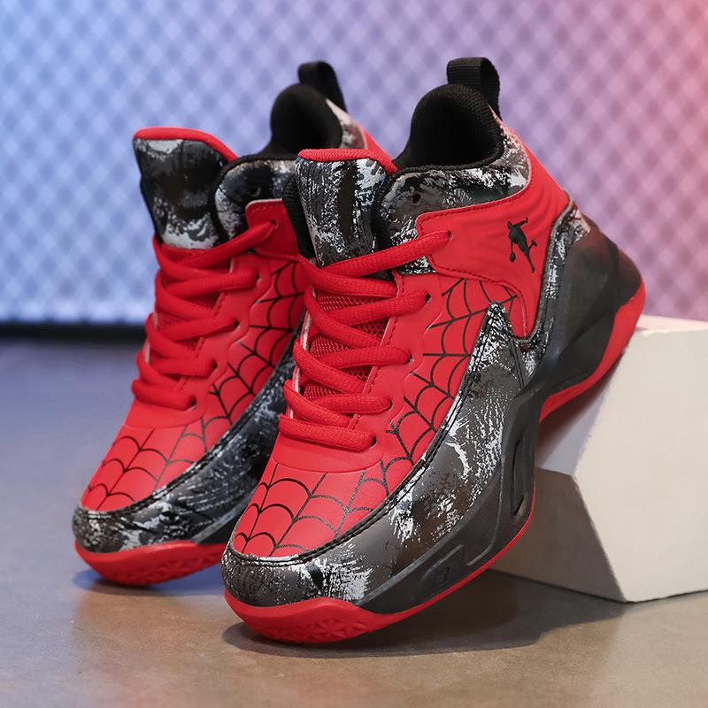 Boys shoes 2025 autumn new children's leather sneakers boys wear-resistant non-slip basketball shoes