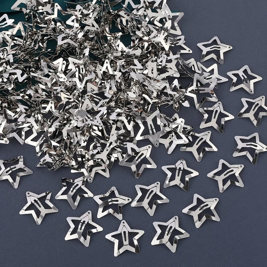 Fermagli a Stella Y2K per Ragazze Fermagli a Scatto Stella Filigranata Fermagli Semplici BB per Capelli Fermagli Accessori per Capelli, Regalo per Eid, Ramadan
