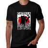 Catzilla Japanese Vintage Sunset Style Cat Kitten Lover Tshirt Graphic Print Short Sleeve Tshirt