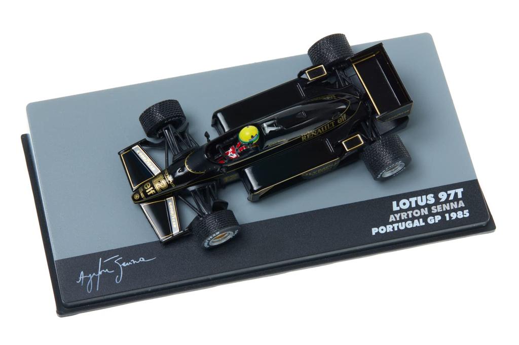 scale F1 diecast model car Portuguese Grand Prix 1985 Ayrton Senna Lotus Renault Ayrton Senna Team John Player Special Winner 1/43 [Lotus 97T] [Used]
