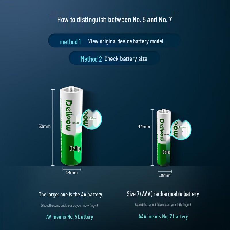 Delipow AA NiMH Rechargeable Battery 6-Pack CN Plug (adapter Included)