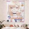 KKitagawa Anime Tapestry Cute Anime Girl Wall Hanging Tapestry Kawaii Anime Room Decor for Bedroom Dorm Perfect Anime Fans