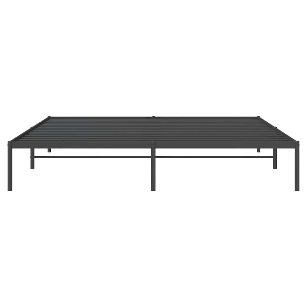 Vidaxl Metal Bed Frame, Black, 180X200 Cm