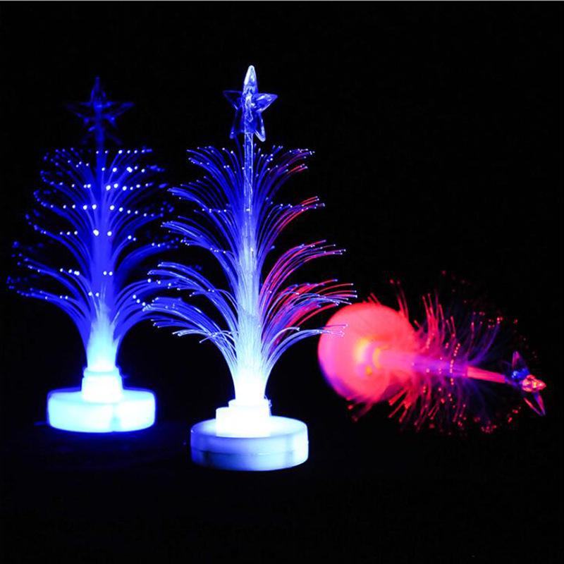 Romantic Mini Fiber Optic Colorful Christmas Tree Night Light