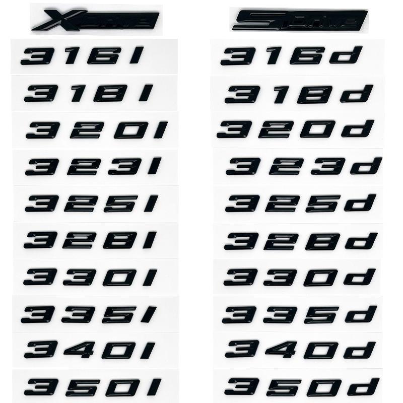 Coche 3D ABS letras de maletero Logo insignia emblema calcomanías pegatina para BMW 3 series 320d 325d 328d 330d 335d E46 E90 E9