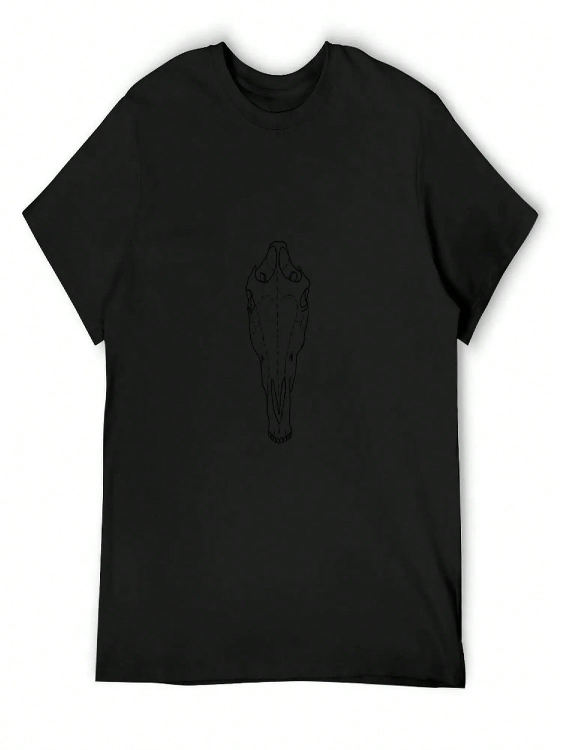 Horse Skull T-Shirt Sweat Blouse Custom T Shirt Hippie Clothes unisex Tshirt S разноцветный