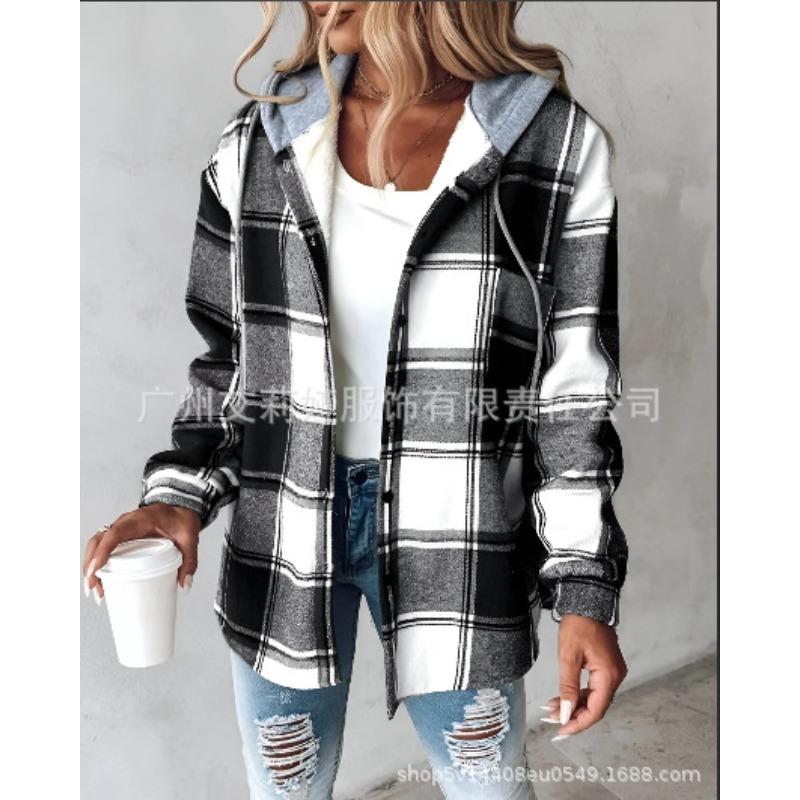 QICED Women's Vintage Casual Autumn Winter Long Sleeve Jackets & Coats
