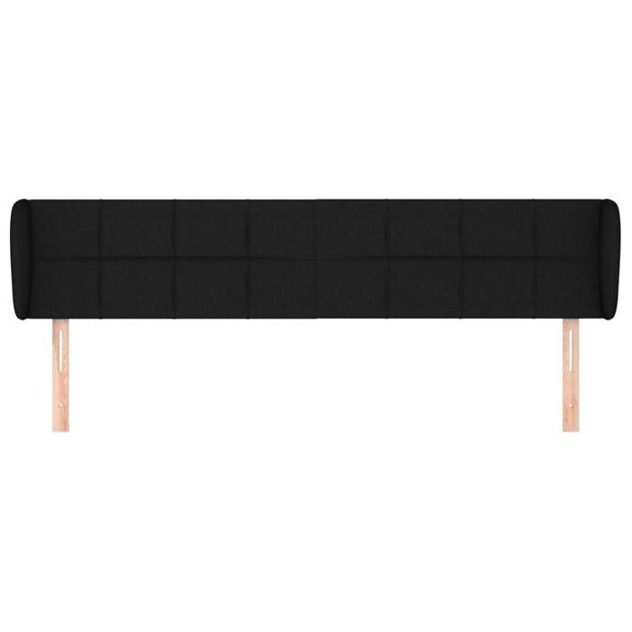 Maison Exclusive - Tête de lit avec oreilles Noir 163x23x78/88 cm Tissu