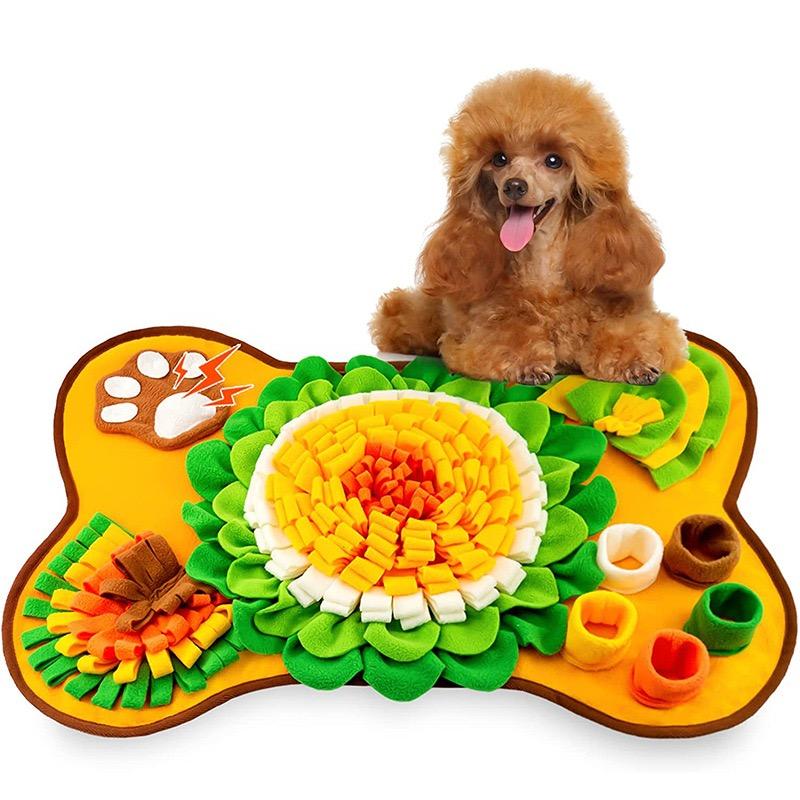 

Pet Snuffle Mat for Small and Medium Dogs Interactive Sniff Mat Feeding Mat for Puppies Slow Feeder Dog Treat Mat for Training оранжевый