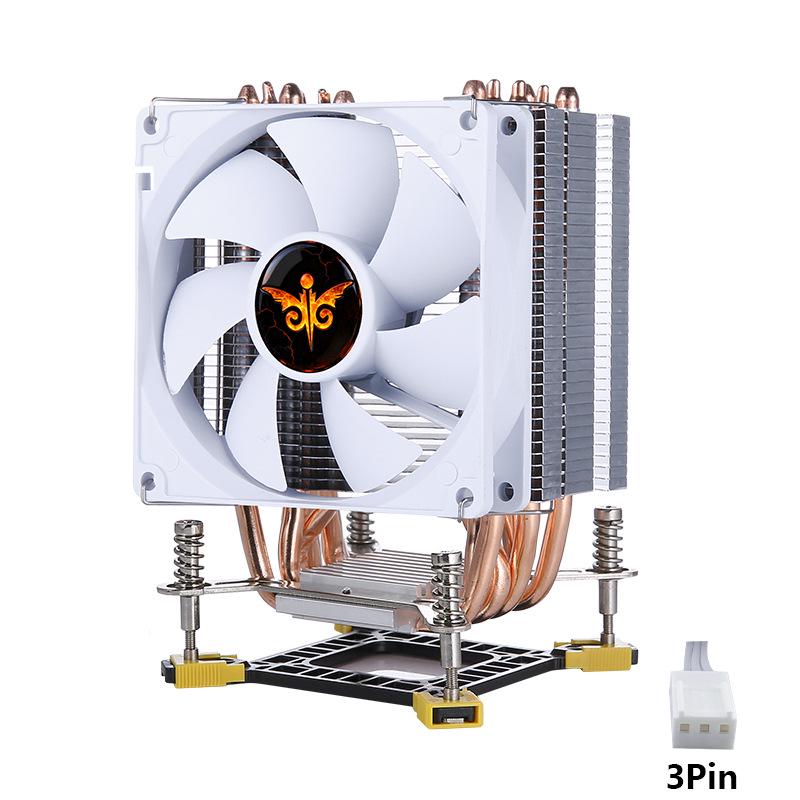 6-Copper Tube CPU Cooler, 9cm Single Tower, Silent PWM, Compatible with 1851, 1200, 115X, 1700 Intel Motherboards.