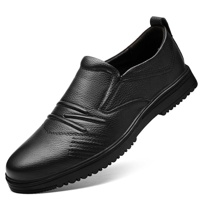 Men s Slip-On Leather Business Casual Shoes: Spring/Autumn Cowhide for Daily Work 48