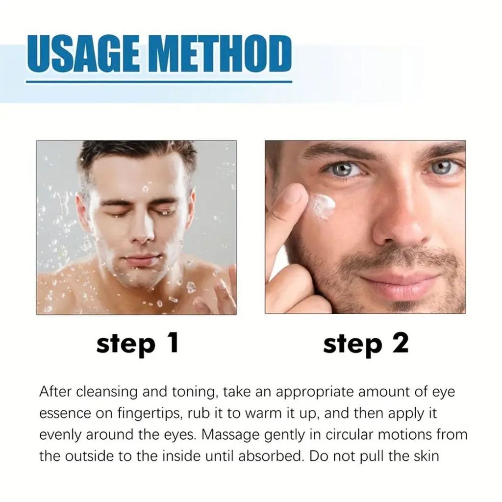 Pánský krém proti vráskám na oči 50g Zpevňuje, vypíná, hydratuje, redukuje tmavé kruhy, jemné linky, zlepšuje váčky pod očima