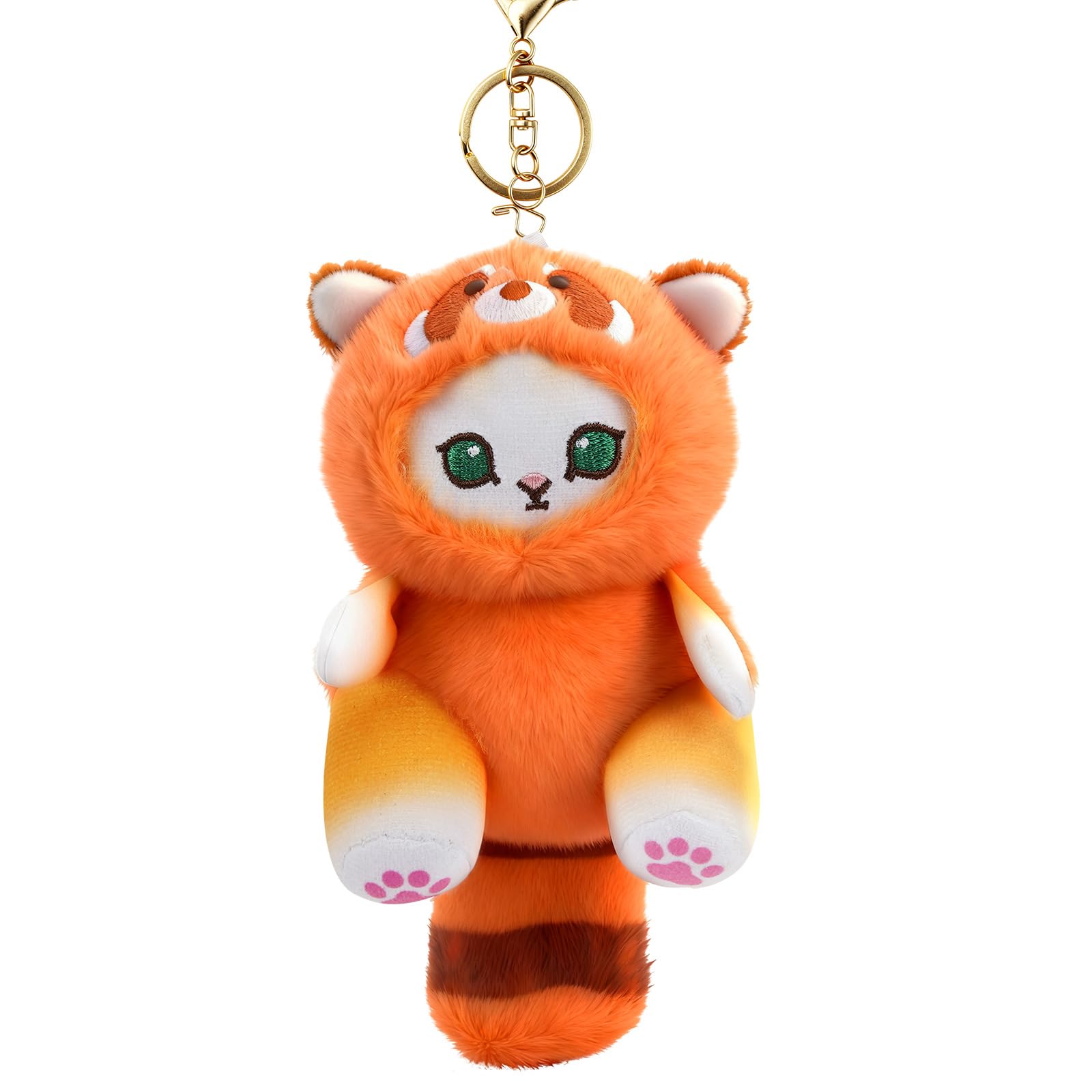 

[Fantasyon] Fluffy Cat Plush Keychain, Bag Key Strap, Cell Phone Strap, Cosplay Accessory, Phone Key, Car Key, Cute, Anti-Loss, Decoration,