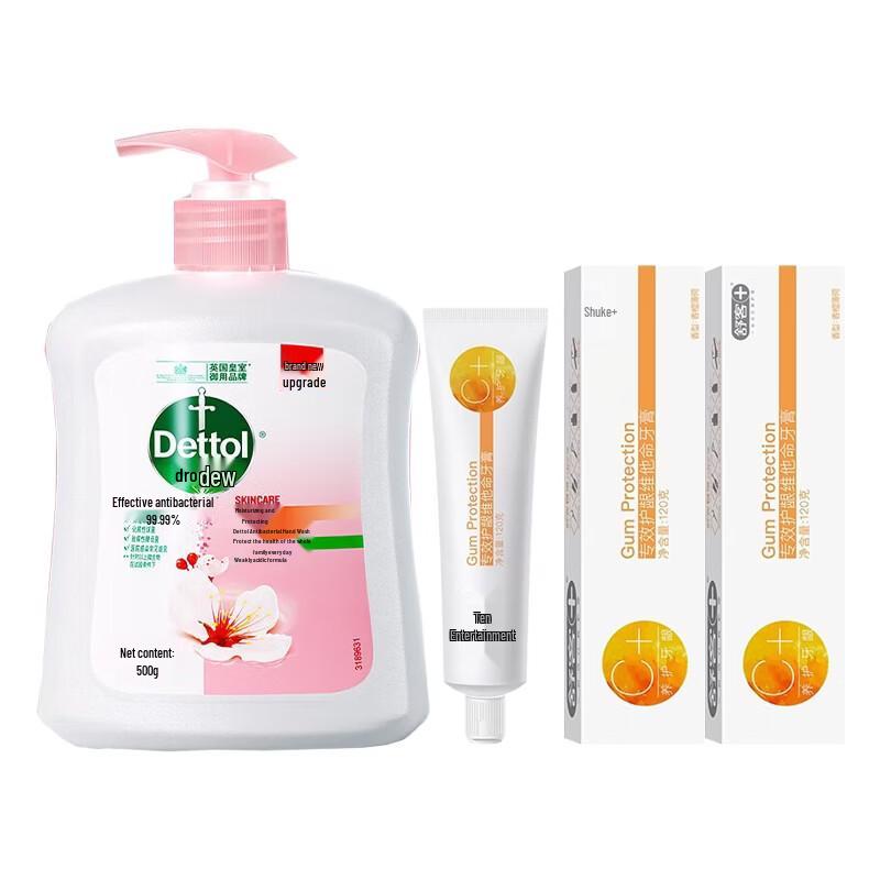 

Dettol Antibacterial Hand Wash & Soking Toothpaste Bundle